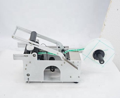 Máquina de rotulagem industrial semiautomática de garrafas para frascos redondos e latas