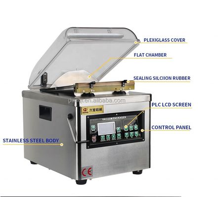 comprar Pequena máquina automática de vácuo de embalagens de plástico para produtos alimentícios 580420570 mm online manufacture