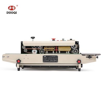 DUOQI FR-770 Máquina de vedação de sacos de plástico de mesa com painel digital e velocidade de 25 m/min