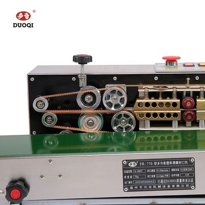 Máquina de vedação de banda contínua elétrica totalmente automática DUOQI FR-770