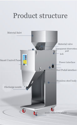 DUOQI XKW-3000 Tipo de chão Máquina automática de enchimento de grânulos em pó Cereais Grãos quantitativos Café