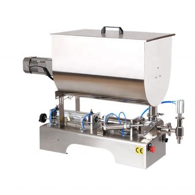 Máquina de enchimento de líquido pneumático semi-automático de 200 BPH com aquecedor e misturador