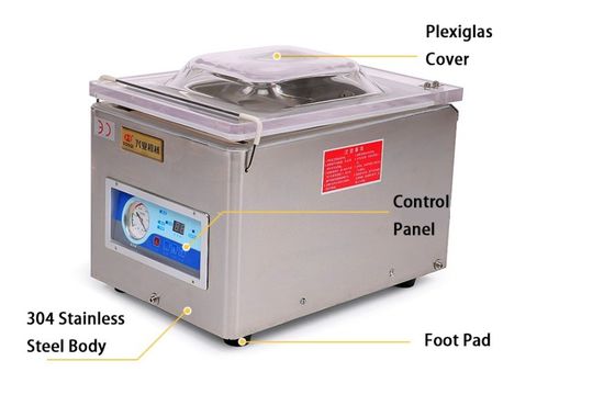 Máquina de embalagem a vácuo de mesa Máquina de embalagem a vácuo de câmara única DZ-260 2 sacos/min