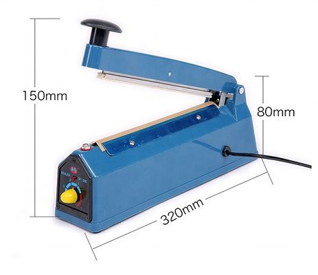 Máquina de embalagem portátil de vedação manual para sacos de plástico de 300 mm