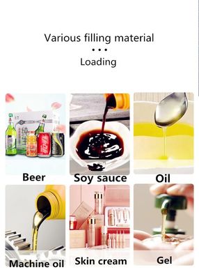 Linha de produção de 110V Leite de coco Água Mel Cosmético Lips Gloss Máquina de enchimento de líquido