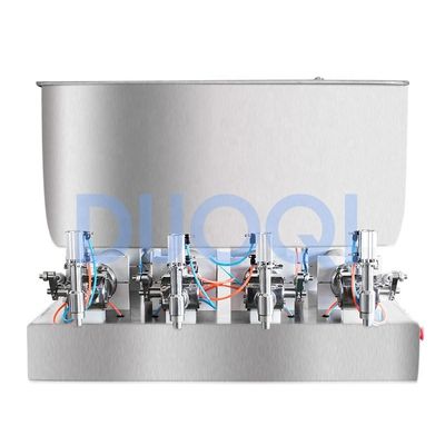 DUOQI G4WTD Máquina de enchimento semi-mática para óleo detergente de sumo de mel 4 bocas de cabeça 110V
